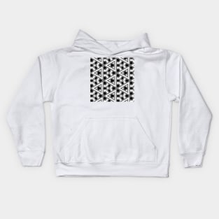 Black And White Geometric Kids Hoodie